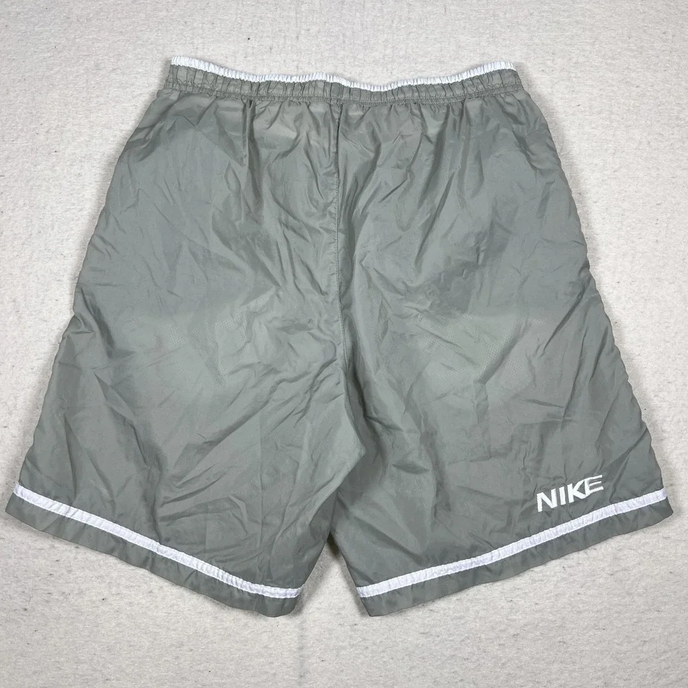 Vintage Nike Mini Swoosh Shorts Mens Small Green Embroidered Lightweight Pockets